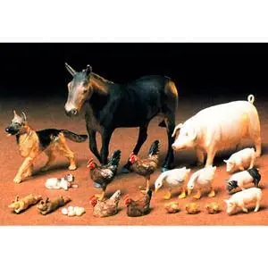 1:35 Diorama-Set Haustiere (18)
