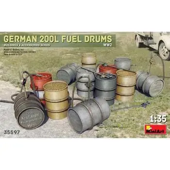 1:35 WW2 Dt. 200L Kaftstofffässer (12)