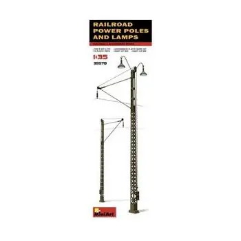1:35 Eisenbahnstrommasten und Lampen