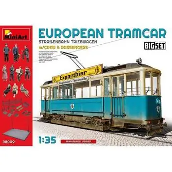 1:35 Diorama Straßenbahn m. Base/Zub.