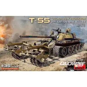 T-55 Czechoslovak Production with KMT-5M Mine Roller in 1:35