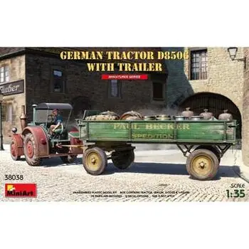 1:35 Dt. Traktor D8506 m. Anhänger (1)