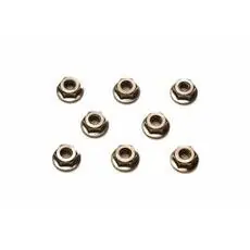 TRF Radmuttern 4mm geriffelt (8) schwarz