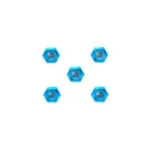 DB-01 3mm Alu Stoppmuttern(5)Dünn Bl.el.