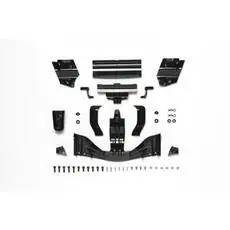 F104 Spoiler-Set Schw. Vo/hi (H/J-Teile)