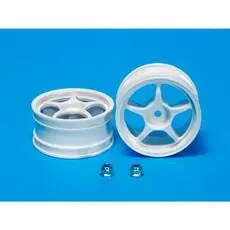 1:10 Felgen (2) 5-Speichen weiß 26mm