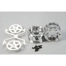 1:10 Felgen (2) Chrom/weiß 2-teilig 30mm