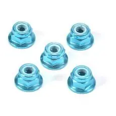 Alu Radmuttern (5) Blau eloxiert 4mm