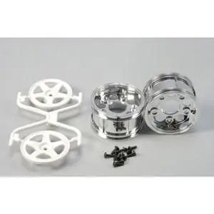 1:10 Felgen (2) Chrom/weiß 2-teilig 30mm