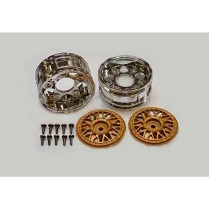 Felgen (2) Chrom/gold 2-teilig 26mm