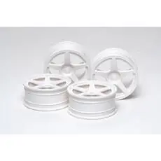 1:10 Felgen (2) 5-Speichen weiß 24mm