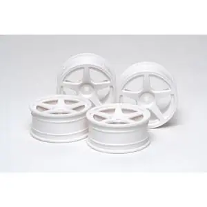 1:10 Felgen (2) 5-Speichen weiß 24mm